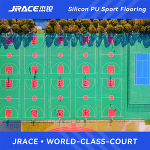Vernice per Pavimenti da Basket JRACE, Pavimentazione Sportiva in Silicone PU, <span class=keywords><strong>Rivestimento</strong></span> Durevole Antiscivolo per Campi da Pallavolo, Uso Interno ed Esterno - Product Image 3