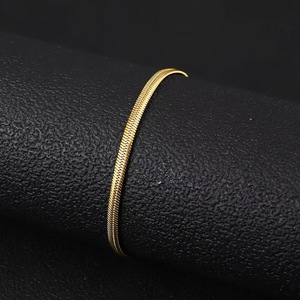Bracelets chaîne pour femmes, élégants et simples, en acier inoxydable plaqué or 18 carats, vente en gros - Product Image 6