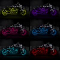 Super Brillant DC12V LED APP Contrôle RGB Système D'éclairage De Moto 6 lumières 8 lumières 10 lumières 12 lumières Accessoires