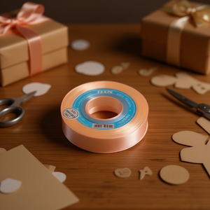 ILAN ริบบิ้นผ้าซาติน 2.0 ซม. x 25 หลา สีแซลมอน D-08 10298 - Product Image 2