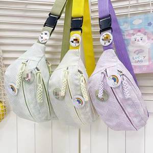 I-0934 femmes sport taille poitrine sac fermeture éclair Durable Nylon matériel frais forêt décontracté Niche taille sac à bandoulière - Product Image 1