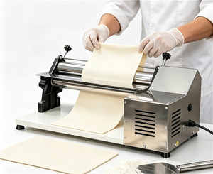Laminadora de Masa Eléctrica de Sobremesa, Máquina Comercial para Amasar y Estirar Masa para Panadería y Pastelería - Product Image 1