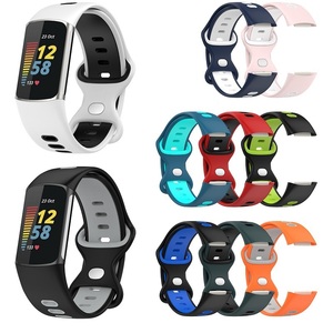 <span class=keywords><strong>Bracelet</strong></span> de sport bicolore en silicone souple <span class=keywords><strong>pour</strong></span> <span class=keywords><strong>Fitbit</strong></span> <span class=keywords><strong>Charge</strong></span> <span class=keywords><strong>5</strong></span>/<span class=keywords><strong>Fitbit</strong></span> <span class=keywords><strong>Charge</strong></span> 6, <span class=keywords><strong>bracelet</strong></span> respirant - Product Image 2