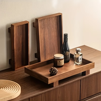Plateau de rangement multifonctionnel pour articles de toilette, plateau de salon en bois polyvalent et peu encombrant