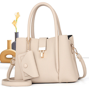 Bolso de Mano Minimalista Color Rosa para Mujer 2026, Conjunto de Bolsos de Lujo en Piel Sintética PU - Product Image 1