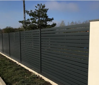 Système de garde-corps en aluminium à lattes horizontales orientées vers l'extérieur, conforme aux normes de fabrication certifiées