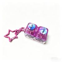 Jouet anti-stress créatif en plastique en forme d'œil de chat, gadget de décompression souple avec pendentif étoile, bouton à presser, jouet fidget clicker