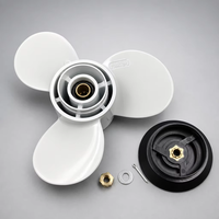 Hélice hors-bord en aluminium 9-3/4X6-1/2-J, OEM 683-W4592-02-F, compatible avec les moteurs hors-bord Yamaha 9.9-20HP 2 et 4 temps, pièces marines