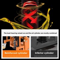 Nouvelle plateforme élévatrice manuelle Kaili Rui jaune légère pour chariot élévateur, mini vérin hydraulique, hauteur de levage 75 mm, en PU
