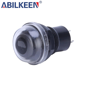 12mm SPST nút nhấn tạm thời chuyển đổi vòng đen trắng đỏ xanh xanh Bảng điều khiển màu vàng gắn 125VAC 2A - Product Image 1