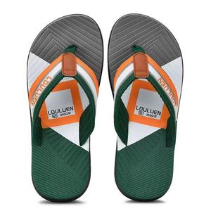 Tongs de <span class=keywords><strong>luxe</strong></span> pour hommes à bout ouvert, antidérapantes, semelle PVC, pour la plage, avec logo gaufré, doublure en maille, directement de Chine - Product Image 3