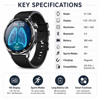 Reloj Inteligente con Recordatorio de Mensajes de Compras B2B, Llamadas Bluetooth, para Senderismo