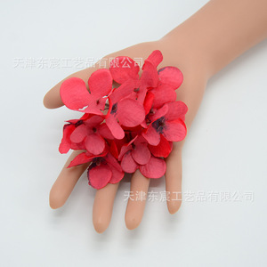 Fleur artificielle en soie Dongchen Crafts, hydrangea à 16 branches, effet peinture à l'huile, pour mariage, décoration intérieure, boîte cadeau, accessoire de chapeau - Product Image 2