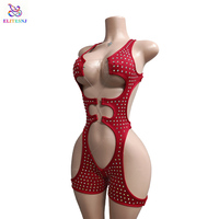 Tenue de danse exotique une pièce en diamant ELITES pour la performance, vente en gros