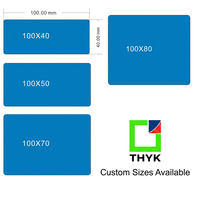Étiquette d'identification en PVC hermétique et non-marquant THYK pour le découpage et le tri du verre CNC, 100x40mm, modèle 1001, étanche et thermosensible