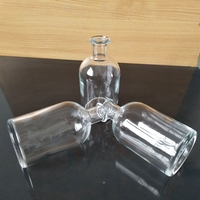 Flacon en verre de diffuseur d'arôme de roseau rond boston clair de 250ml avec bâton
