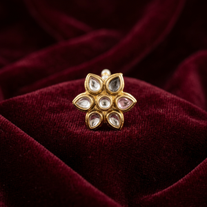 Couronne de mariée indienne Rajasthani légère en perles Kundan de luxe, Matha Tikka Borla, bijoux de mariage pour femmes - Product Image 3