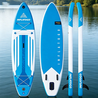 Planche de paddle gonflable InflaToGo All Round SUP 12'6" avec construction en PVC Drop Stitch, pagaie et pompe incluses