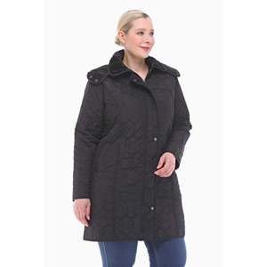 Abrigo Acolchado con Capucha Negro Vetre para Mujer, Parka Cálida de Invierno, Tallas 42-66, 95 cm, Impermeable, Forro de Piel Sintética, Venta al Por Mayor - Product Image 2