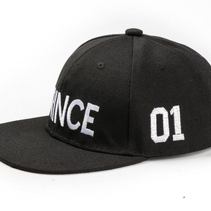 Casquette de baseball structurée à profil moyen, noire, 6 panneaux, avec fermeture à pression, broderie personnalisée, style hip-hop, visière plate, casquettes snapback - Product Image 3
