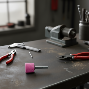 Fervi Pink Vitrified <b>Grinding</b> <b>Wheel</b> 12mm Diameter For Precision <b>Grinding</b> Applications - Product Image 3