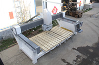 Machine de découpe de pierre CNC 5 axes coréenne OMC, scie à pont et jet d'eau combinés avec télécommande