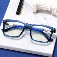 Nouvelle Monture de Lunettes Optiques Haute Qualité pour Hommes, Bloquant la Lumière Bleue, en TR90, Forme Rectangle, Anti-Lumière Bleue