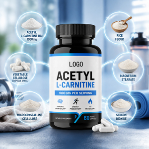 Capsules de L-Carnitine OEM/ODM (pour adultes) certifiées biologiques, sans sucre ni soja, compléments nutritionnels sportifs, 60 capsules, avant/après l'exercice - Product Image 3
