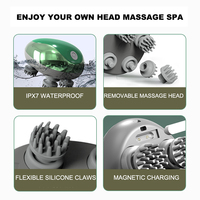 Masseur électrique intelligent de cuir chevelu de tête vibrant pétrissant l'appareil de soins de santé de lumière rouge pour détendre l'outil nourrissant de cheveux de corps de cou