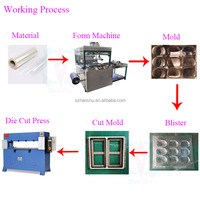 Fabrieksnieuwe automatische plastic vacuümvormapparaat PVC PET PP PS EPS ABS thermoformapparaat 610x560mm 150 mallen/uur