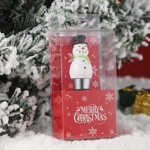 Christmas Wine Stopper Snowman Design Plastic <b>Bottle</b> Party Favor Decorative - Product Image 3
