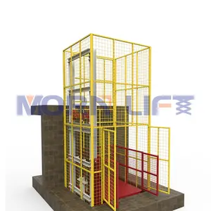 11m 3000 kg General Industrial Hydraulic Lift Goods Elevator Cargo Lift with Safety fence