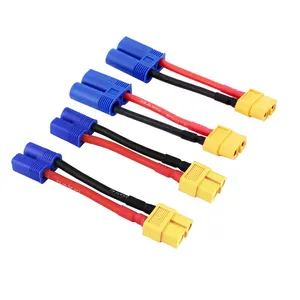 Charging Lead--Amass EC3 EC5 EC8 Male to XT60 XT90 Dean T Female Plug RC Battery Connector Adapter Wire 14awg 10cm Cable
