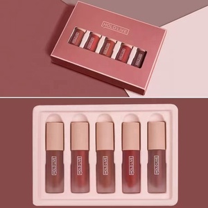 Kraft Cardboard Packaging Lipstick <strong>Lip</strong> Scrub <strong>Lip</strong> Oil Set Luxury <strong>Lip</strong> Balm Display Box with Mirror - Product Image 3