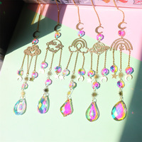 Nuevo Atrapasol de Cristal de la Serie Planet con Luna, Estrellas y Cristales de Jardín, Perfecto para Decoración de Fiestas
