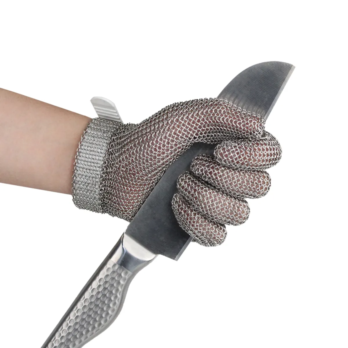 Guanti industriali di sicurezza a maglia in acciaio guanti resistenti al taglio per lavori di saldatura