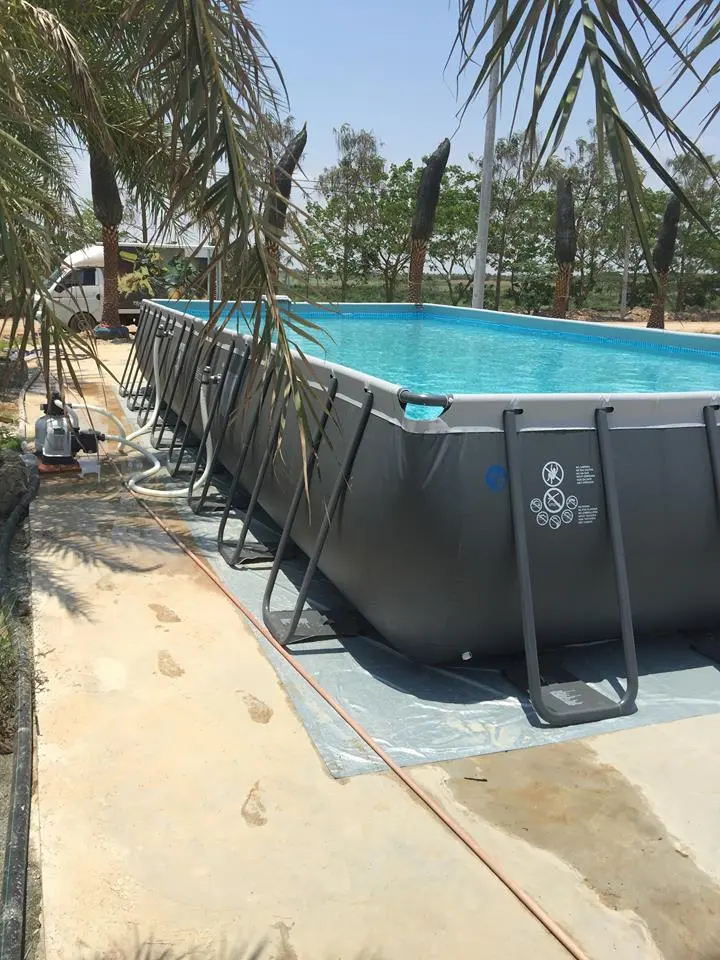 INTEX — ensemble de piscines de grande taille à cadre métallique, plaque rectangulaire, au-dessus du sol, 25356 26364 26374