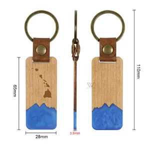 Newest Wooden Resin Keychain Cartoon Keyrings Epoxy Keyrings Best Quality With Best Price Keyrings