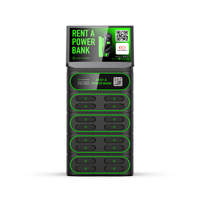 Station de location 4g 16 emplacements 6000mah Power Bank partagée avec partage d'écran Power Bank avec système de location Station de charge rapide