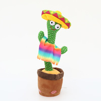 Cactus dansant et chantant 2022, 32 cm, rouge, hijab, design arabe, 120 chansons, charge USB