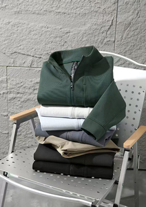 Vente en gros - <span class=keywords><strong>Veste</strong></span> décontractée sportive pour homme, coupe ample 3D, couleur unie, col montant, idéale printemps-automne - Product Image 5