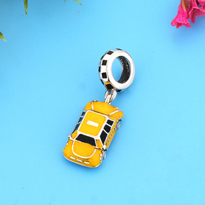 Cuentas de plata de ley 925 para mujer, accesorio de cuentas de <span class=keywords><strong>Taxi</strong></span> de Nueva York, compatible con pulseras de dijes de marca originales, fabricación de joyas - Product Image 2