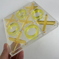 Jeux XO en acrylique de taille personnalisée jouets de jeu d'échecs en acrylique Tic Tac Toe en acrylique hautement transparent