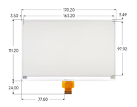 7.5 İnç 800x480 E-Kağıt Ekran SPI Arayüzü 4s Hızlı Yenileme EPD Modülü Dış Mekan IoT için