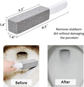Pumice Scouring Padスティッククリーナーハンドル付きストーントイレボウル洗浄ブラシトイレ洗浄パック2個に効果的 - Product Image 4