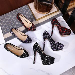 Sh11870a scarpe da donna Sexy scarpe con <span class=keywords><strong>tacco</strong></span> alto 14cm con plateau da <span class=keywords><strong>4</strong></span> <span class=keywords><strong>cm</strong></span> tacchi di grandi dimensioni da donna - Product Image 6