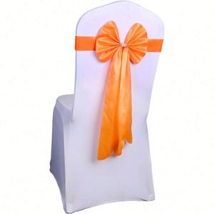Nœuds en satin pour chaises de mariage, d'anniversaire, de banquet, de réception, chaises pliantes et événementielles - Product Image 2