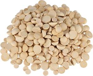 Halbkugeln Unvollendete natürliche Holz perlen für DIY Crafts Split Round Wood Balls - Product Image 2