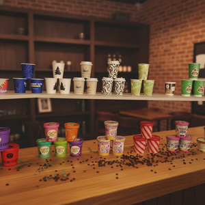 Bicchieri di Carta Personalizzati per Caffè, a Doppia Parete, Ecologici, Multiuso, per Bevande Calde, con Processo di Bronzatura Personalizzato - Product Image 6