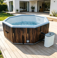 Nouveau design Spa rond avec protection de l'environnement Spa portable Massage gonflable Baignoire thermale chaude et jacuzzi Baignoires thermales extérieures